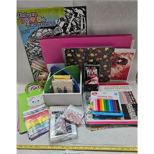 IKEA ART CADDY WITH CRAFT SUPPLIES TREAT BAGS