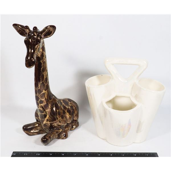 VINTAGE VASE SIGNED 1988 BY PAINTER SOLD WITH