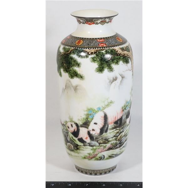 VINTAGE PANDA BEAR VASE APPROX 10" TALL