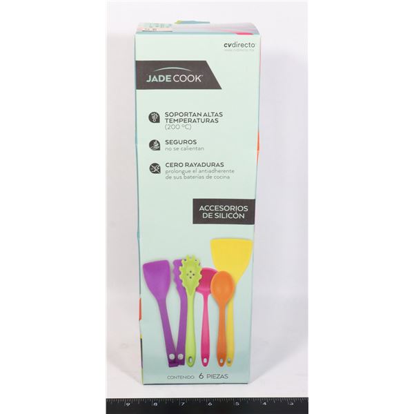 NEW JADE COOK SILICONE COATED KITCHEN TOOL SET