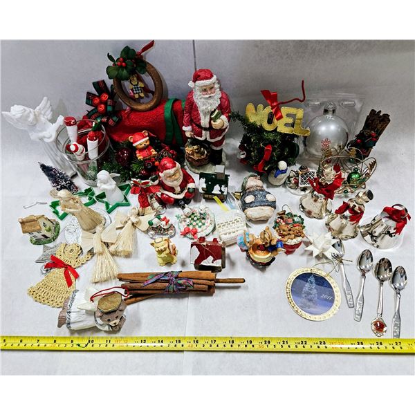 MISC VINTAGE XMAS BUNDLE WITH 4 REAL SILVER BELLS