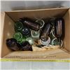 Image 1 : BOX OF GREEN GLASS BALL JARS BALL FREEZER JARS