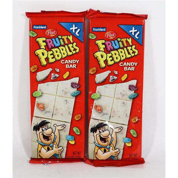 TWO 125G FRUITY PEBBLES CANDY BARS XL