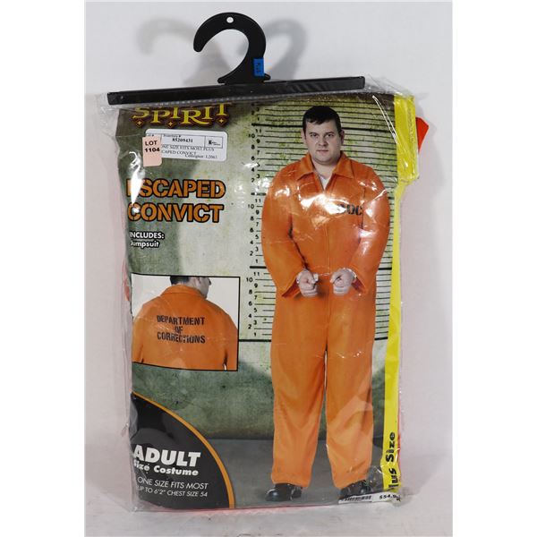 MENS ONE SIZE FITS MOST PLUS SIZE ESCAPED CONVICT