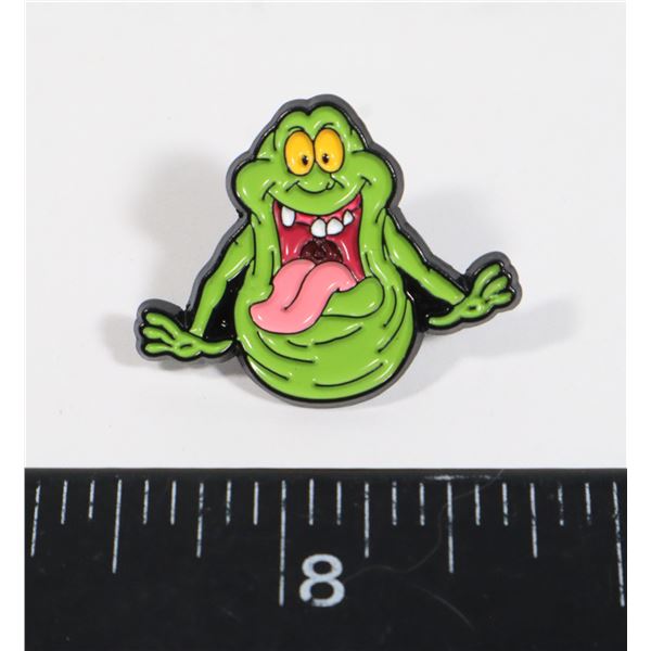 NEW GHOSTBUSTERS THEME SLIMER LAPEL PIN