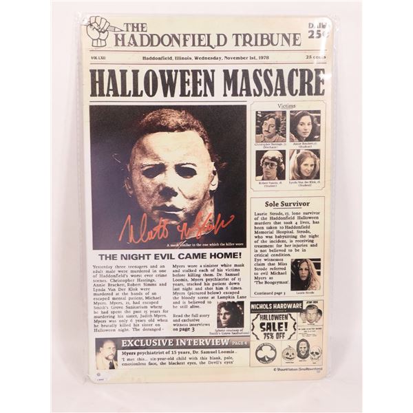 NEW HALLOWEEN NEWS PAPER ARTICLE THEME METAL SIGN