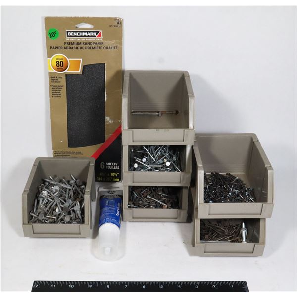 GREY STACKABLE PARTS ORGANIZERS