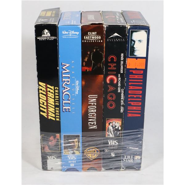 BUNDLE OF 5 ASSORTED VHS MOVIES