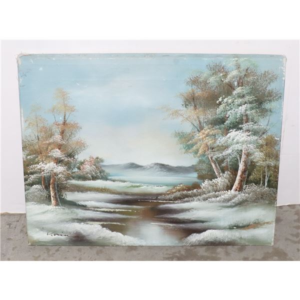 SIGNED BY ARTIST PAINTING ON CANVAS