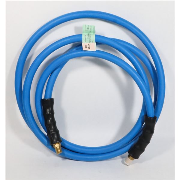 USED ONCE SHORT BLUE RUBBER AIR HOSE