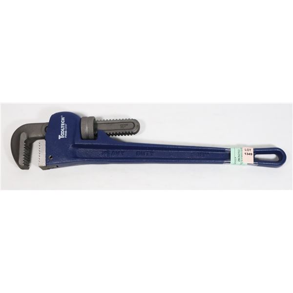 18" TOOLTECK FIRM GRIP PIPE WRENCH