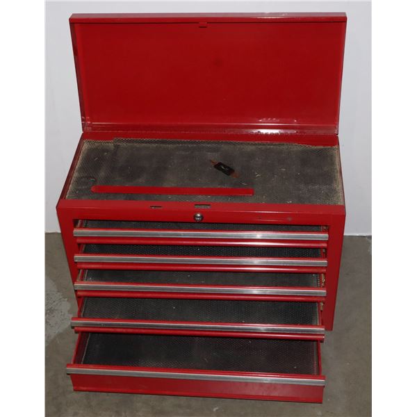 RED METAL MULTI DRAWER TOOL BOX