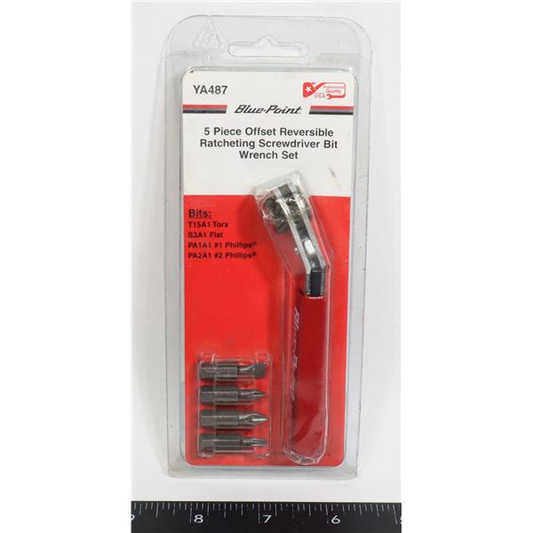 BLUE POINT 5PC OFFSET REVERSIBLE RATCHETING