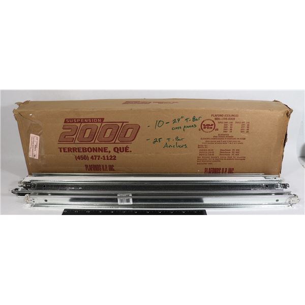 7- 24" T-BAR CROSS PIECES WITH 25 T BAR ANCHOR LAG