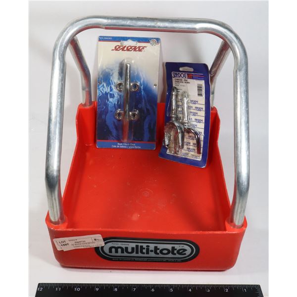 MULTITOTE WITH ASSORTED BOATING COMPONENTS