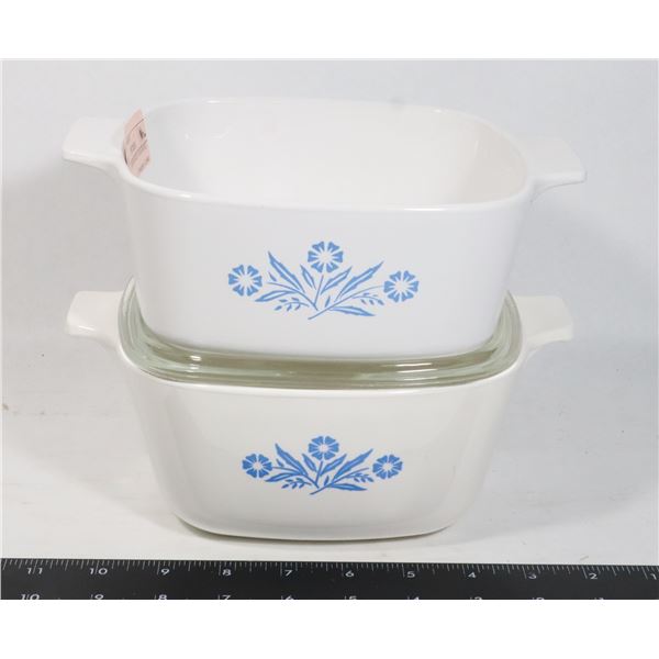 TWO CORNINGWARE CASSEROLE DISHES