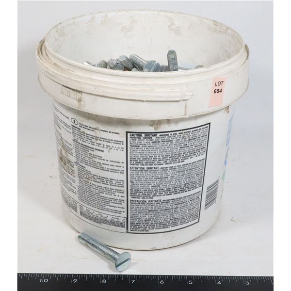 LARGE TUB OF 2-1/2" FLAT HEAD BOLT SCREWS