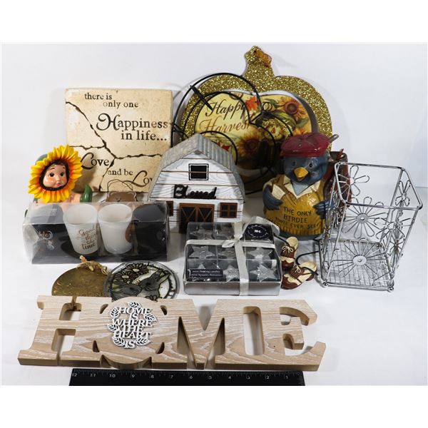 LOT OF MISC HOME DECOR
