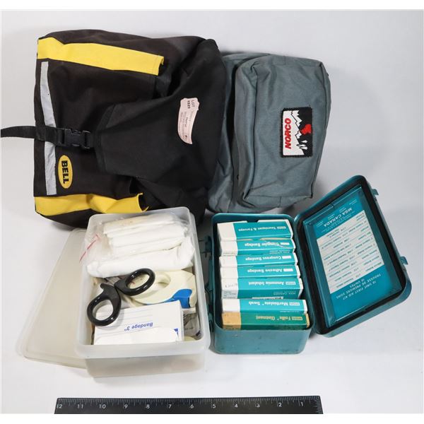 BELL BICYCLE BAG FILLED WITH 2 PARTIAL FIRST AID