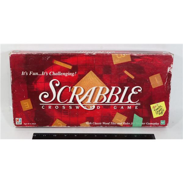 SCRABBLE BOARD GAME, LOOKS COMPLETE