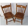 Image 1 : TWO VINTAGE SOLID WOOD MATCHING KIDS CHAIRS