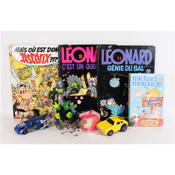 CHILDRENS BOOKS AND TOYS LOT