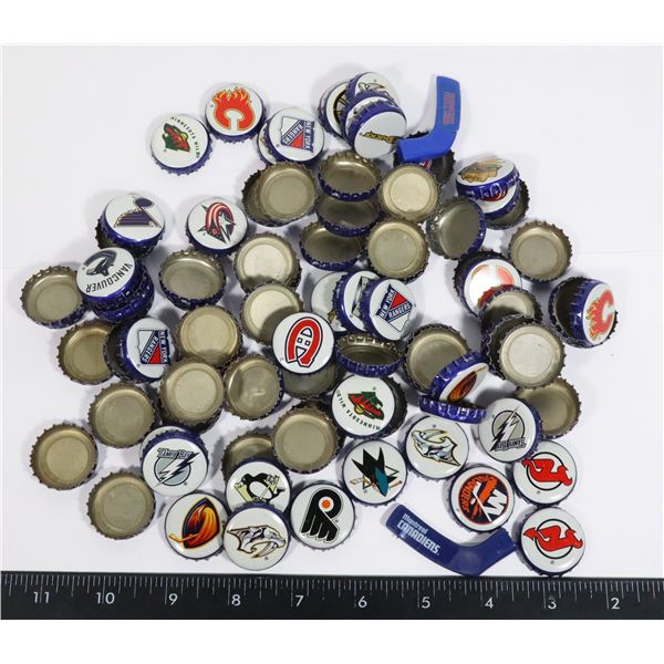 BAG OF NHL BEER CAPS