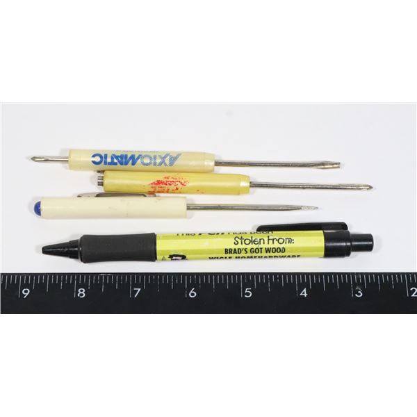3 SMALL SCREW DRIVERS WITH A PEN FOR BRAD'S GOT
