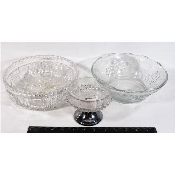 CRYSTAL BOWL SET (EXTRA GLASS BOWL INCL)