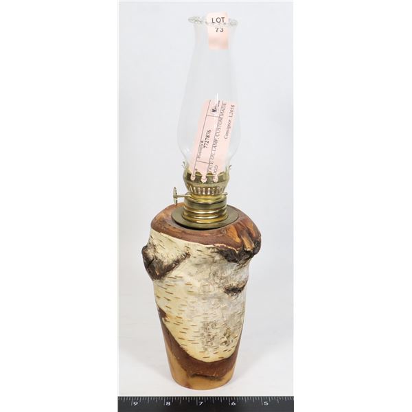 ESTATE OIL LAMP, CUSTOM MADE WOOD