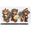 Image 1 : 3 DECORATIVE BEARS 6" TALL