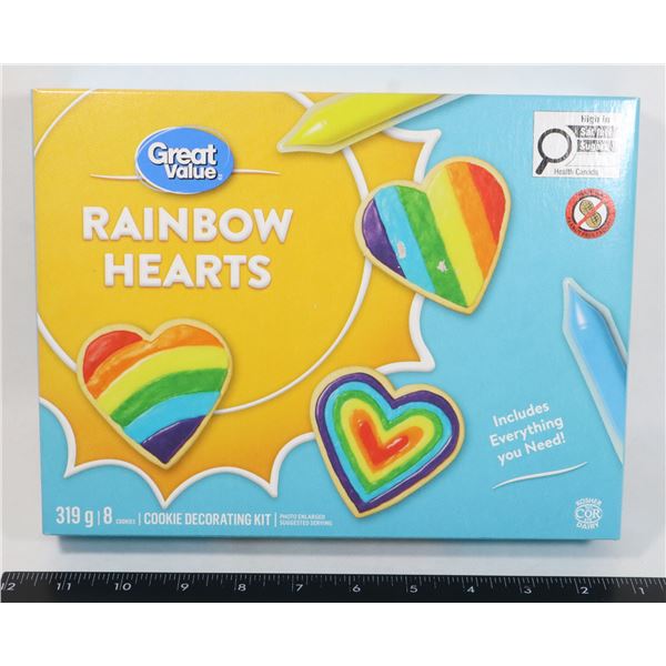 NEW GV RAINBOW HEARTS COOKIE DECORATING KIT