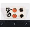 Image 1 : NEW 3 PAIR SET OF GOLD TONE HALLOWEEN THEME STUD