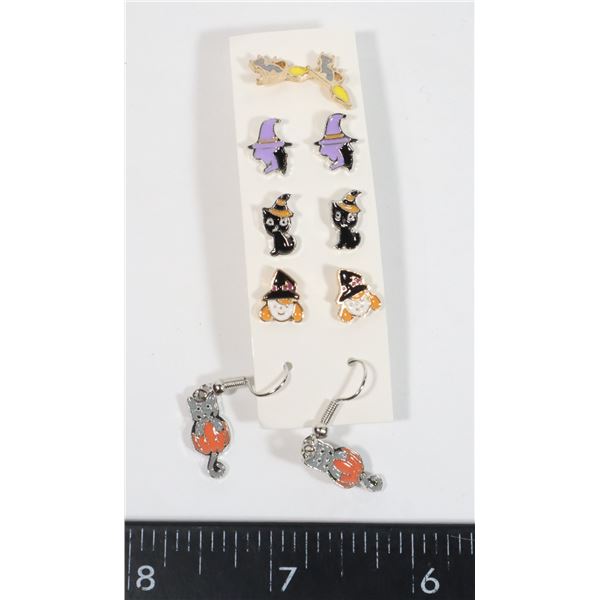 NEW 5PCE HALLOWEEN THEME CUTE WITCHES AND CATS