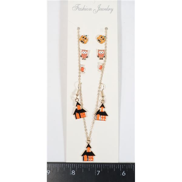NEW FALL THEME EARRING AND NECKLACE SET