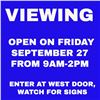 Image 1 : VIEWING IS OPEN FRIDAY SEPTEMBER 27 FROM 9AM-2PM.