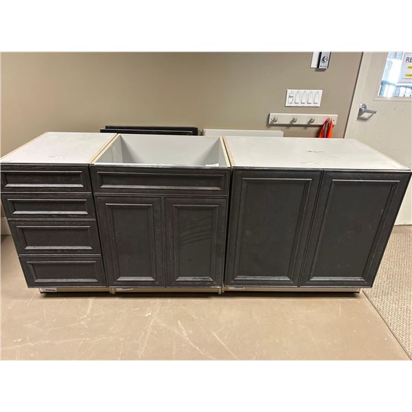 Lot of 3 Base Cabinets total length 81 inches