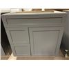 Image 3 : Grey Vanity Base Sink Cabinet 30 inch with left hand drawers