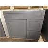 Image 1 : Grey Vanity Base Sink Cabinet 30 inch with Right hand drawers
