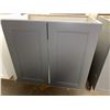 Image 1 : Grey Vanity Base Sink Cabinet 30 inch with 2 doors