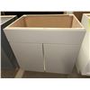 Image 1 : White Vanity Base Sink Cabinet 30 inch with 2 doors
