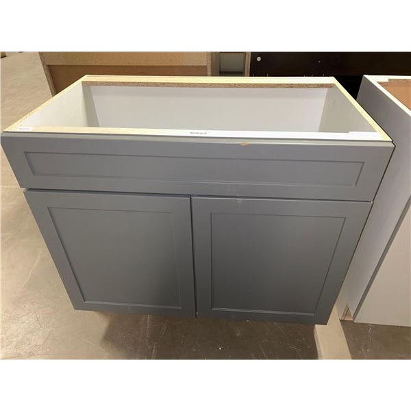 Grey Vanity Base Sink Cabinet 36 inch with 2 doors