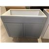 Image 1 : Grey Vanity Base Sink Cabinet 36 inch with 2 doors