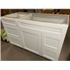 Image 1 : White Shaker Style Vanity Base Cabinet Set with 3 Drawer 18W and 2 door and 2 drawer 36W