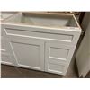 Image 2 : White Shaker Style Vanity Base Cabinet Set with 3 Drawer 18W and 2 door and 2 drawer 36W