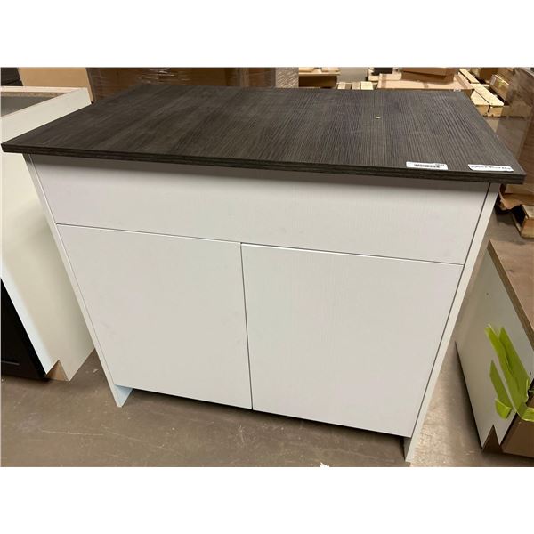 White 2 Door Base Cabinet with Laminate Top 39W
