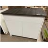 Image 1 : White 2 Door Base Cabinet with Laminate Top 39W
