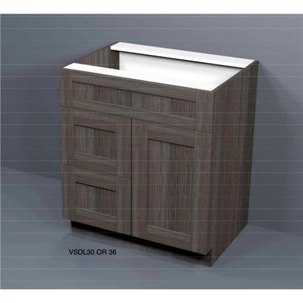 NEW in Box Un-assembled Vanity Cabinet 30W VSDL30-Metro Slate