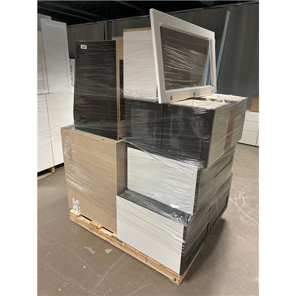 PALLET LOT - New assorted kitchen & bath Cabinets as pictured