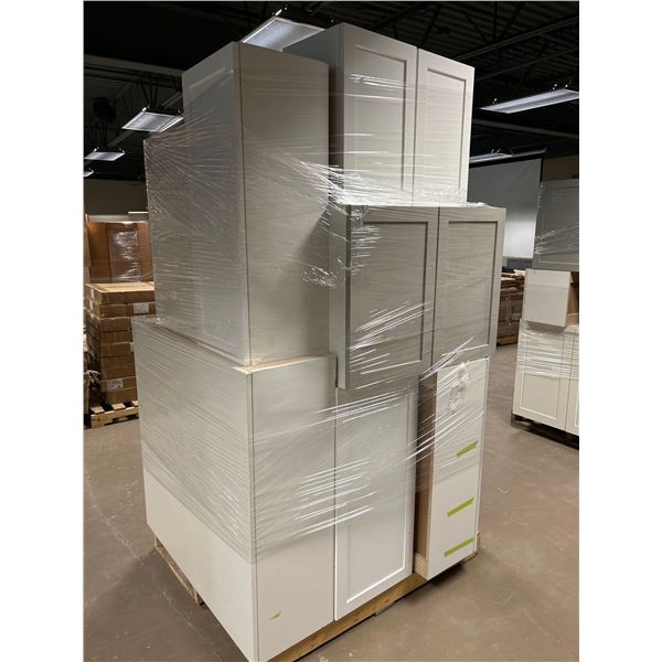 PALLET LOT - New assorted kitchen & bath Cabinets as pictured
